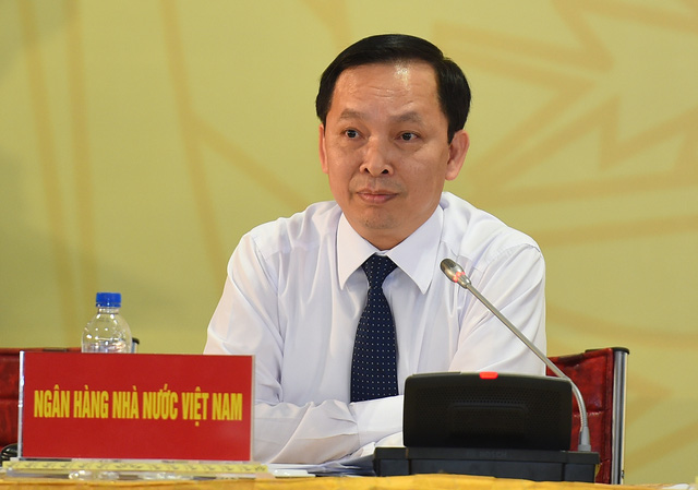 Đại diện NHNN tại họp báo. Ảnh: VGP/Quang Hiếu