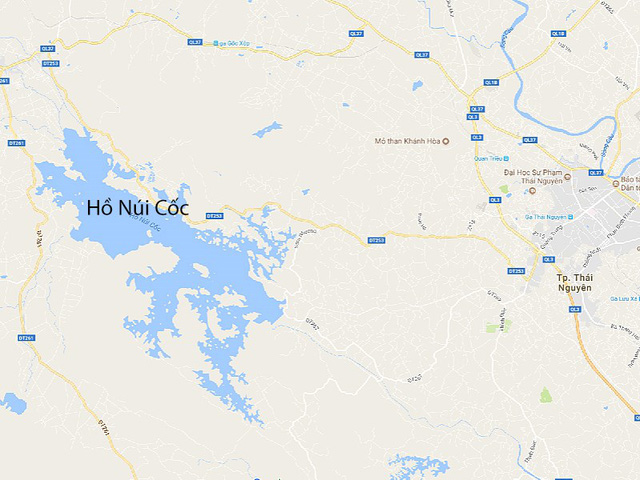 Hồ Núi Cốc, TP Thái Nguyên. Ảnh: TG