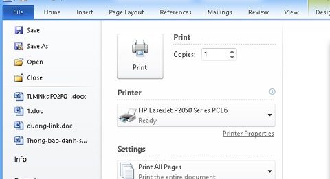 Cách in 2 mặt trong word các loại phiên bản từ trước đến giờ In 2 mặt trong word